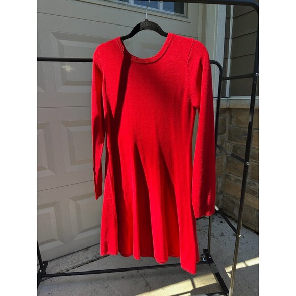 Vince Camuto Womens Red Knit Bow Back Dress Size M - Picture 1 of 5